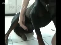 Extreme brute sex with a cute dark brown legal age teenager